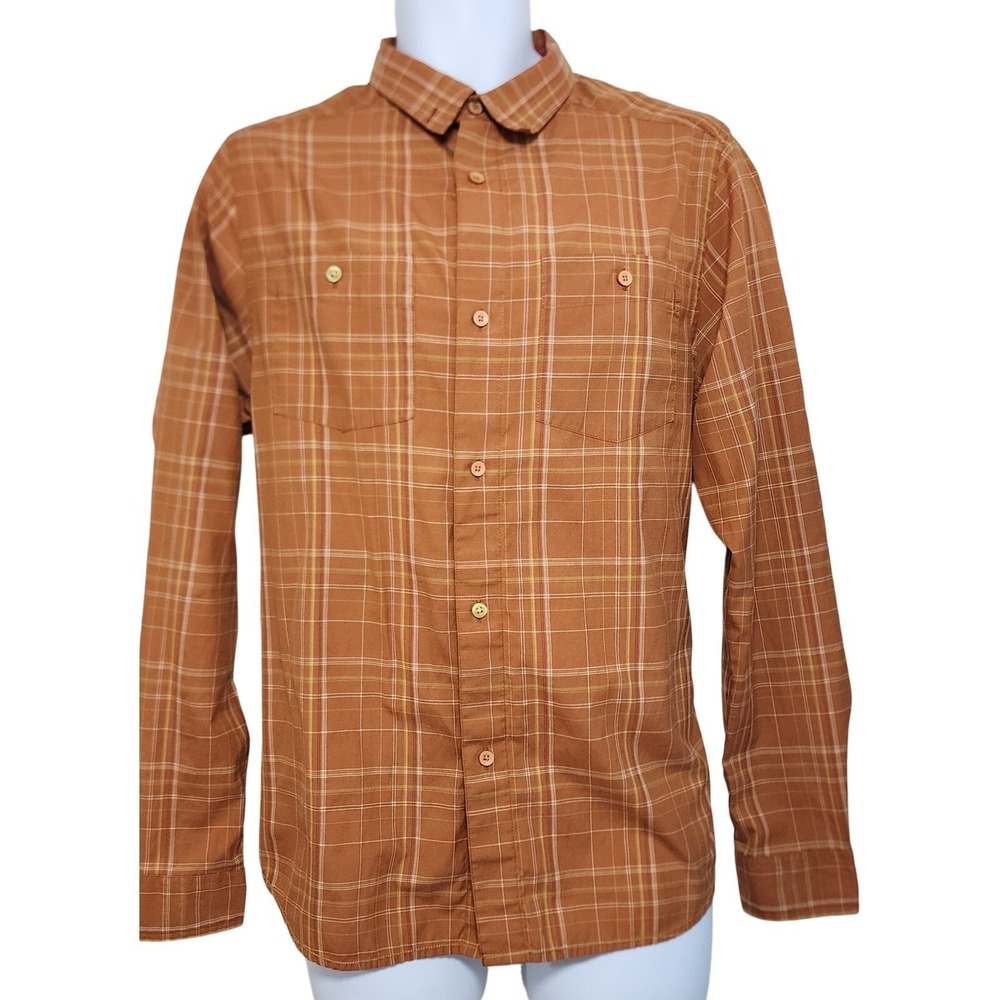 Prana Plaid Button Up‎ Workwear Outdoor Shirt Size M